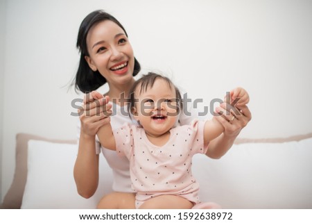 happy mother and child together