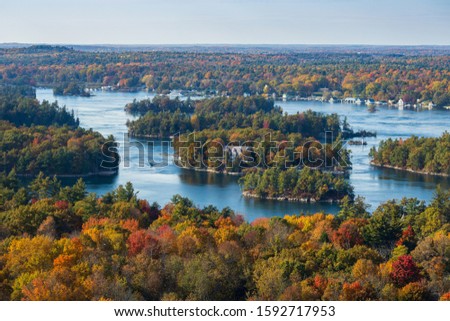 View from the 1000 Islands Tower, Ontario, Canada Royalty-Free Stock Photo #1592717953