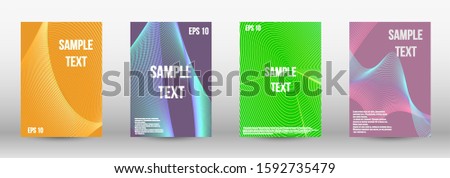 Modern abstract background. A set of modern abstract oblong objects from vector abstract lines. Wave lines.Striped background.  Trendy geometric patterns. EPS10 Vector Design.