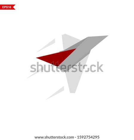 paper plane with a white background, vector