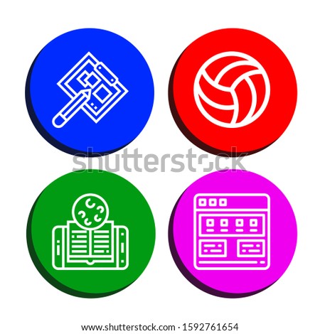 learn icon set. Collection of Drawing board, Volleyball, Online learning, Tutorial icons