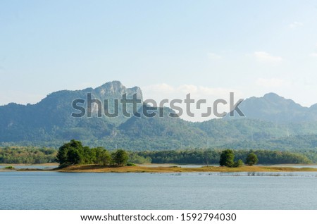 landscape view of lake and mountain