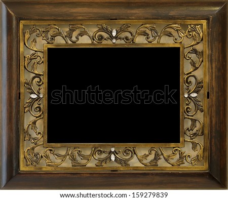 Picture frame with black background