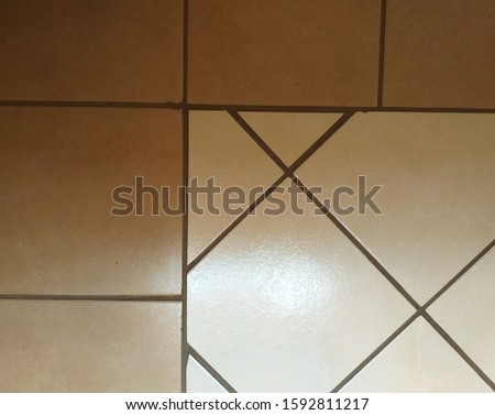 Orange and Marble White Tile Pattern