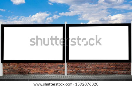 Two blank frame billboard mockup