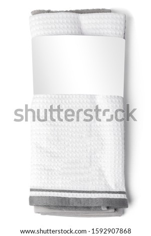 Towel isolated on white background close up
