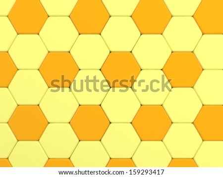 yellow color tone Hexagonal tiles.