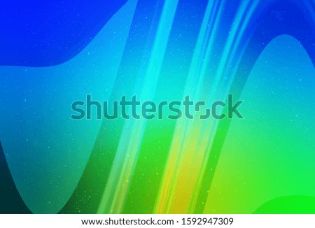 Light Blue, Green vector texture with milky way stars. Blurred decorative design in simple style with galaxy stars. Best design for your ad, poster, banner.