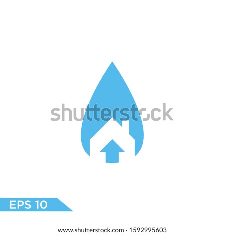 Logo drop water home Design Art Image