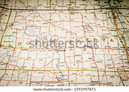 North Dacota on the map