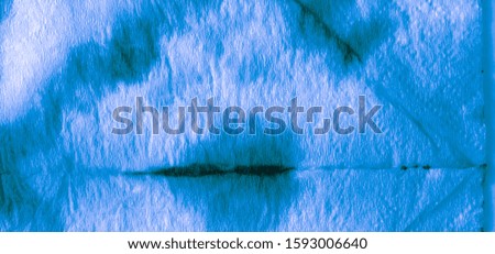 Blue Vivid Aquarelle Ornament. Seamless Water Color Pattern. Background Seamless Water Color Pattern. Artistic Blue Vivid Artwork. Ethnic Cold 