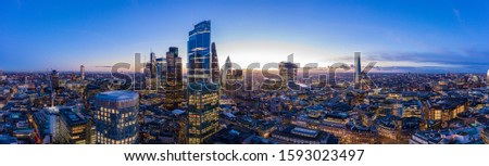 London City Skyline at Sunrise | Panoramic view