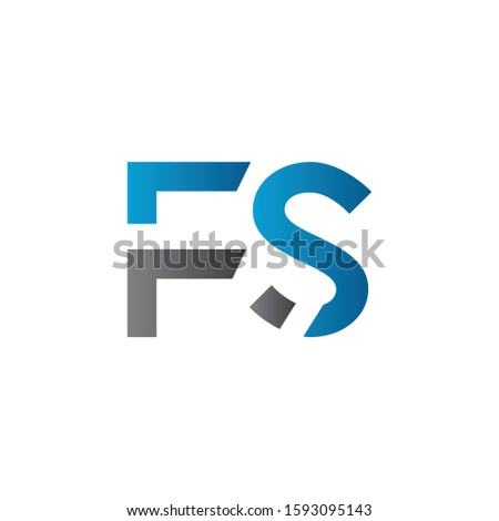 Initial Letter FS Logo Design Vector Template. Creative Alphabetical FS Letter Logo