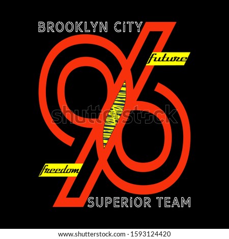 Brooklyn slogan graphic typography illustration art for trendy t shirt print - vector