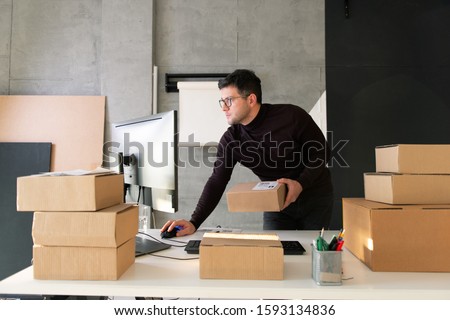 Young Man Working in Delivery service