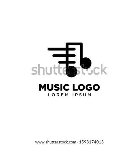 Music Note Logo template, Music icon logo design inspiration