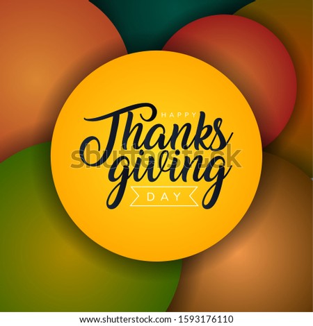 Happy thanksgiving poster with text - Vector illustration