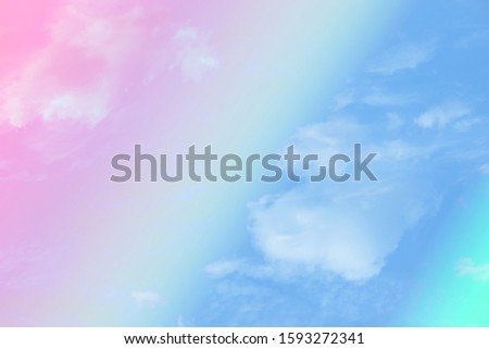 beauty abstract sweet pastel multicolor light cloudy on sky