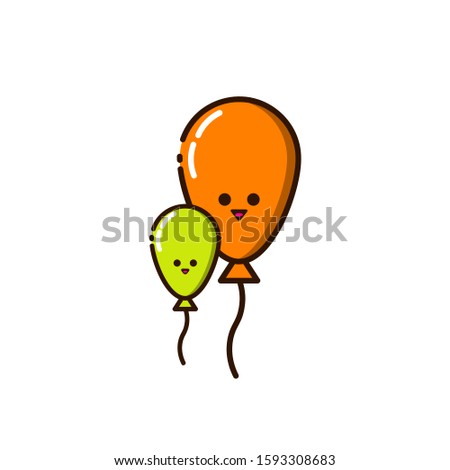 collection of funny balloons Design Vector