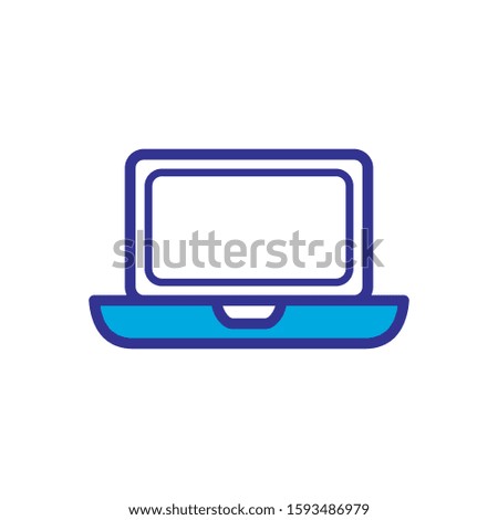 laptop icon color style design
