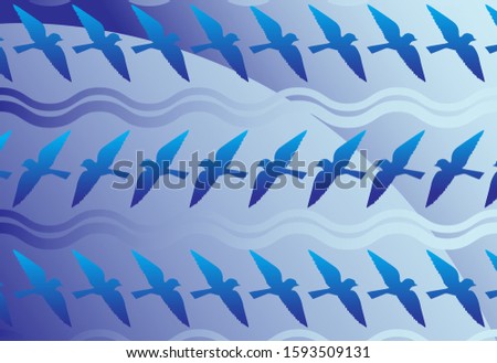 Flying Birds Pattern Design Illustration