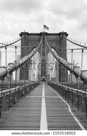 Black and White Brooklyn Bridge