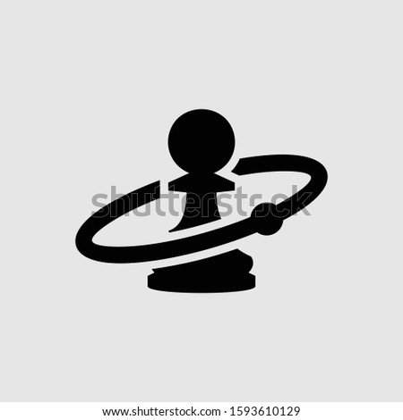 chess logo design stock and illustration