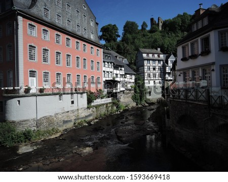 Small resort town Monschau in Germany