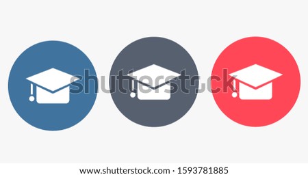 Blue baseball cap icon vector. Flat illustration of blue baseball ccap icon vector for web on white background.Hat Vintage  cap icon vector Design Template.hat for the university cap icon 