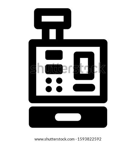 cash register icon isolated sign symbol vector illustration - high quality black style vector icons
