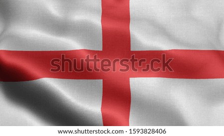 Close up waving flag of England