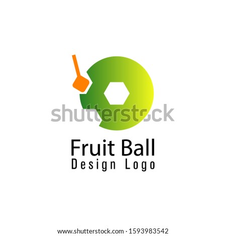 Fruit ball logo design to drink and food company