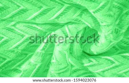 Texture, background, pattern, silk fabric, green, layered lace tulle, premium plain winter diamond knitted scarf in the form of infinity loops