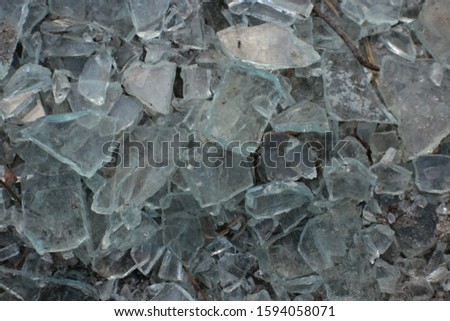Small blue glass fragments, macro
ice pieces background