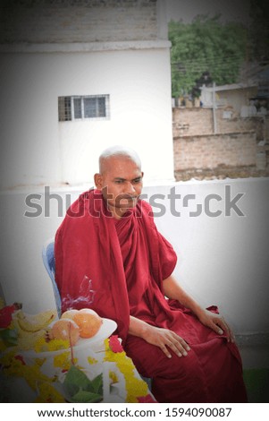 thailand monk giving philosophies for background