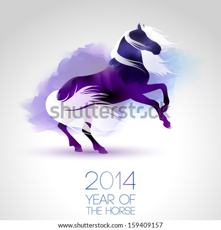 2014, year of the horse.eps10 vector