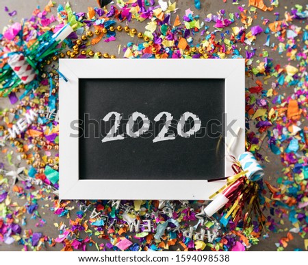 Very colorful Happy New Year celebration image series.
