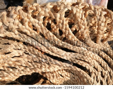 The rope effected by rust after using for a long time