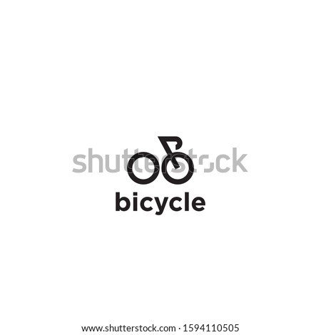 simple bicycle line logo editable vector