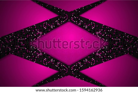 Luxury pink overlapping paper shapes background a combination with glitters element decoration. Modern and elegant vector design template for use cover, banner, card, wallpaper, advertising