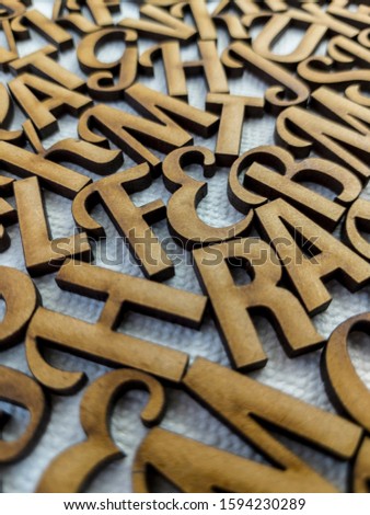 alphabet letters made with mdf wood