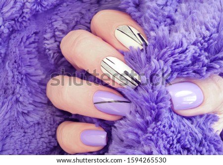 female hand nails beautiful manicure