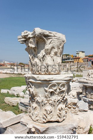 Corinthian capitals in Ancient Agora, Smirna (Izmir) Turkey