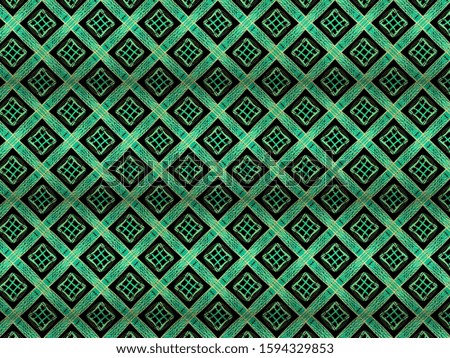 A hand drawing pattern made of green and black