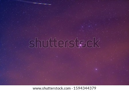 Night sky with  Constellation Orion.