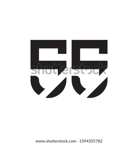 55 number logo template vector icon design