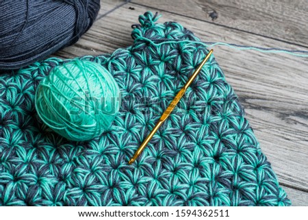 handmade yarn with symmetrical closeup pattern as background