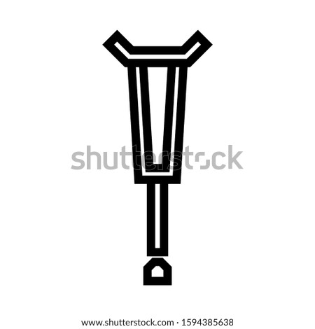 crutch icon isolated sign symbol vector illustration - high quality black style vector icons
