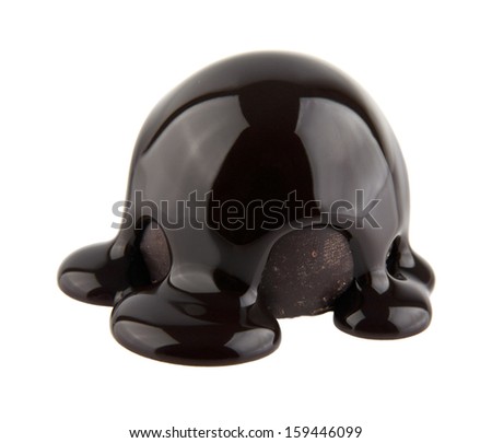 chocolate candy is isolated on a white background. picture from series.