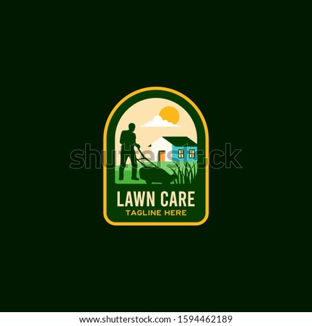 Lawn Care Service Logo Design Vector